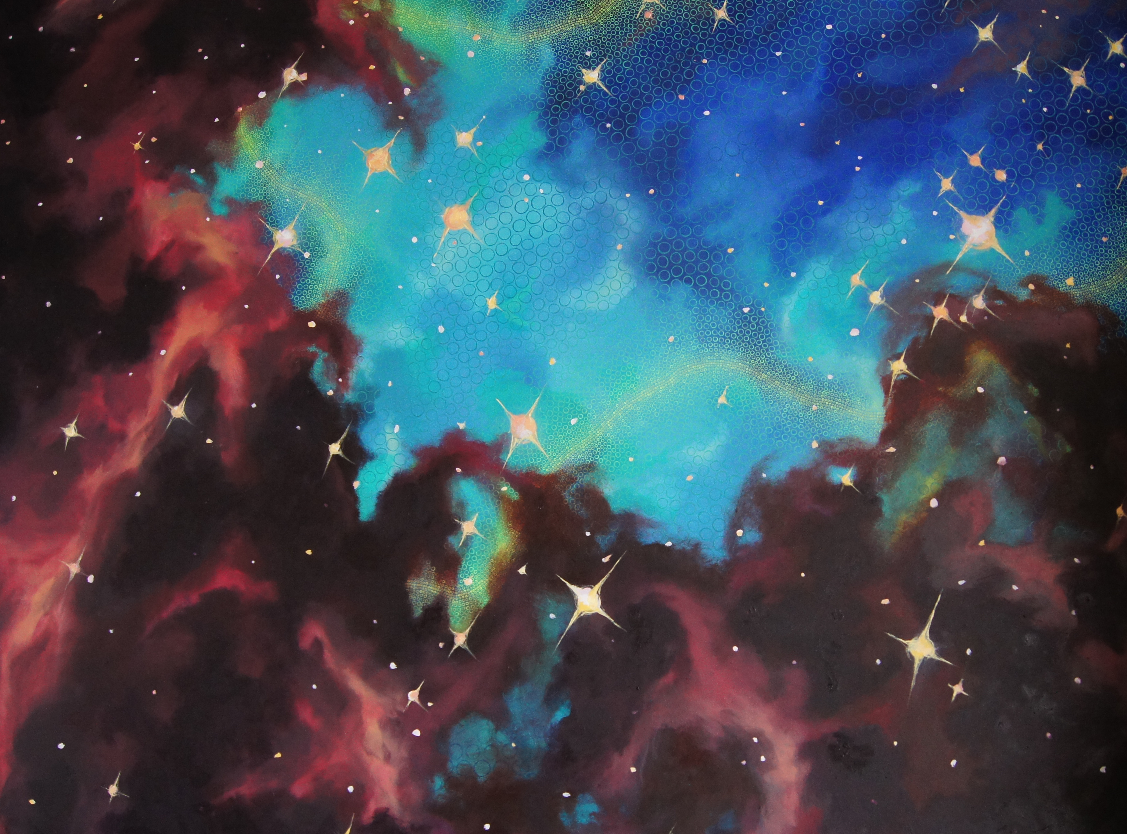 Tarantula Nebula, oljemaleri av Hilde Søndrol