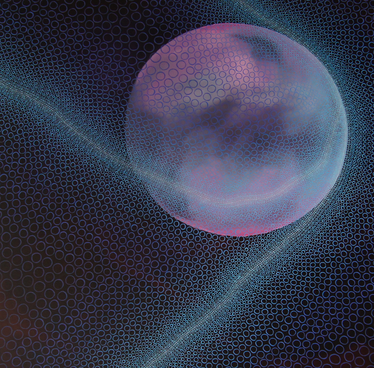 The Moon 1, oljemaleri av Hilde Søndrol